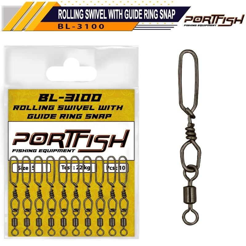 Portfish BL-3100 Rolling Swivel with Guide Ring Snap