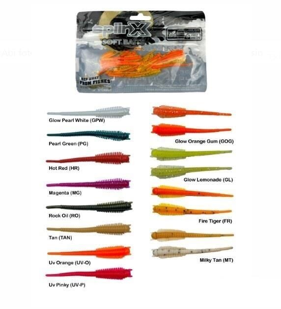 Spiinx Soft Baits Sandworm 6 cm Kokulu Silikon Yem