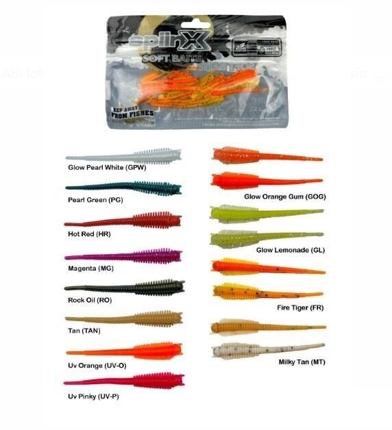 Spiinx Soft Baits Sandworm 6 cm Kokulu Silikon Yem