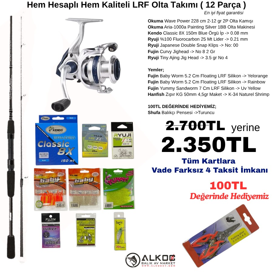 Hem Hesaplı Hem Kaliteli LRF Olta Takımı ( 12 Parça )