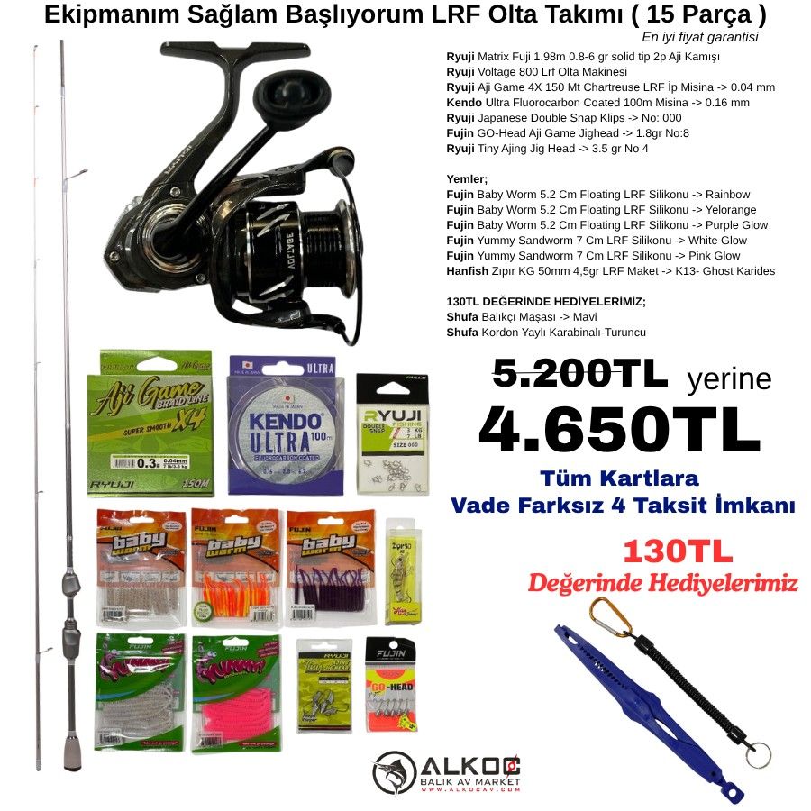 Ekipmanım Sağlam Başlıyorum LRF Olta Takımı ( 15 Parça )