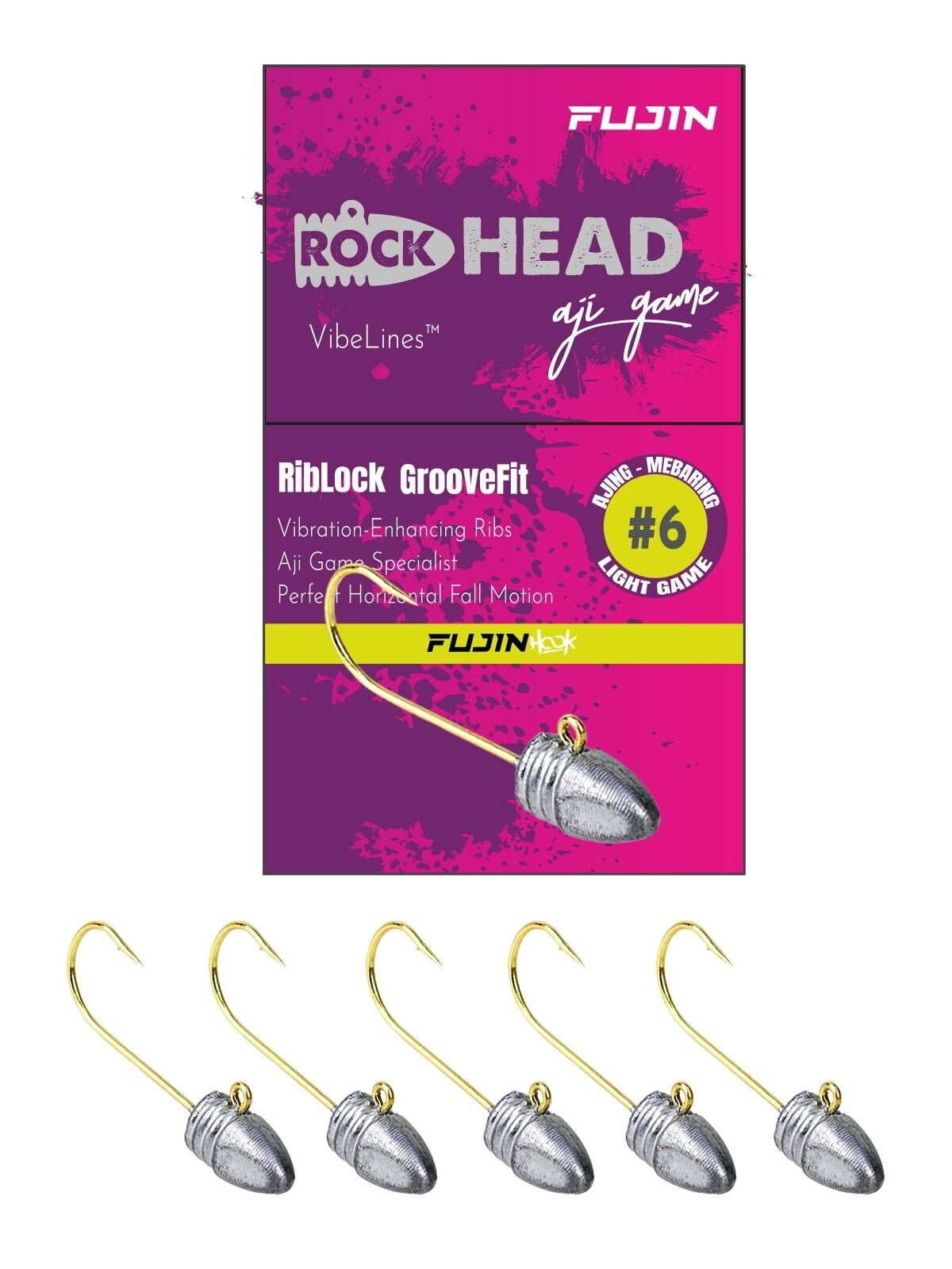 Fujin Rock-Head 6 No Aji Game Jighead