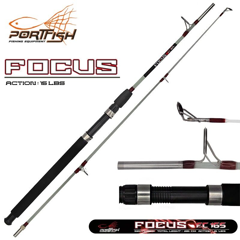 Portfish Focus Vidalı Dolgu Tekne Kamışı 15 lbs 180 Cm