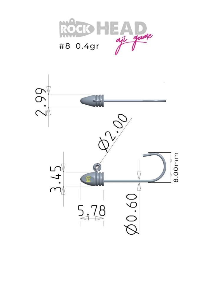 Fujin Rock-Head 8 No Aji Game Jighead
