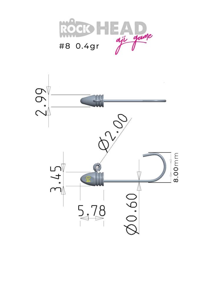 Fujin Rock-Head 8 No Aji Game Jighead