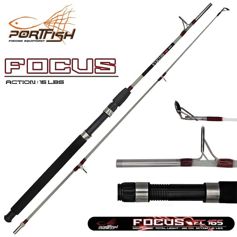 Portfish Focus Vidalı Dolgu Tekne Kamışı 15 lbs 135 Cm