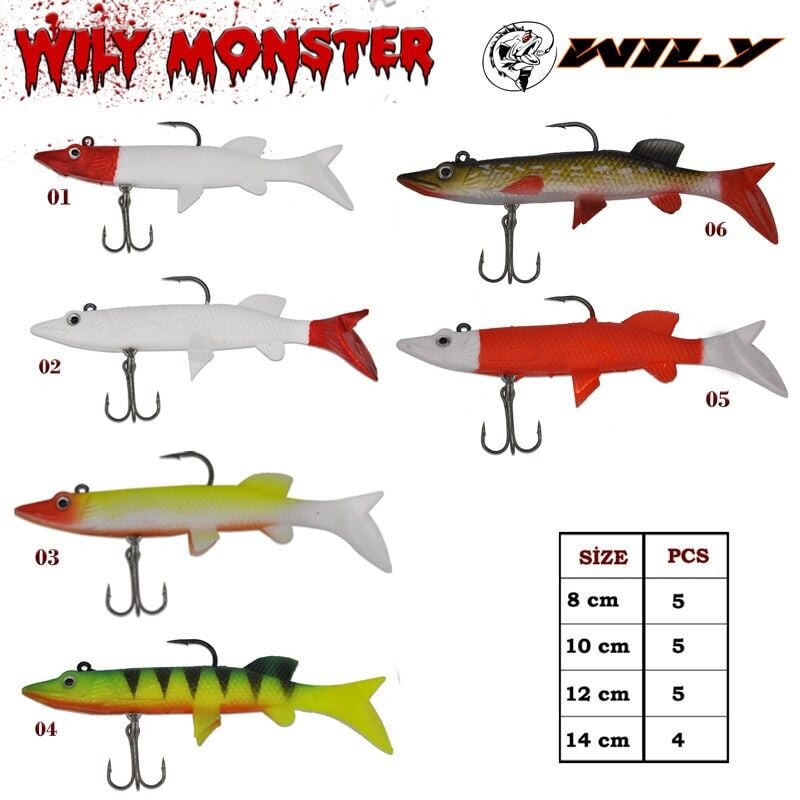Wily Monster Turna Silikon 10 cm 14 gr (1 Adet)