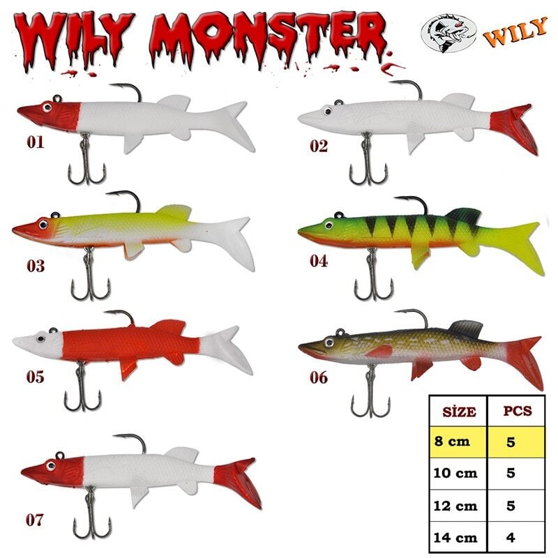 Wily Monster Turna Silikon 8 cm 7.5 gr (1 Adet)
