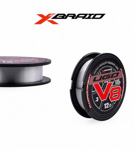 YGK X061 F-UGO V8 Hard FC Fluorocarbon Misina 100 Mt