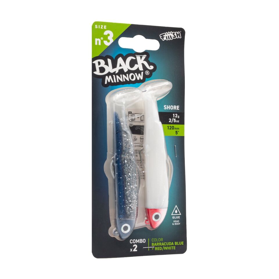 Fiiish Bm120/3 BM3156 Double Combo Shore 12 Gr Barracuda Blue + Red/White Silikon Yem