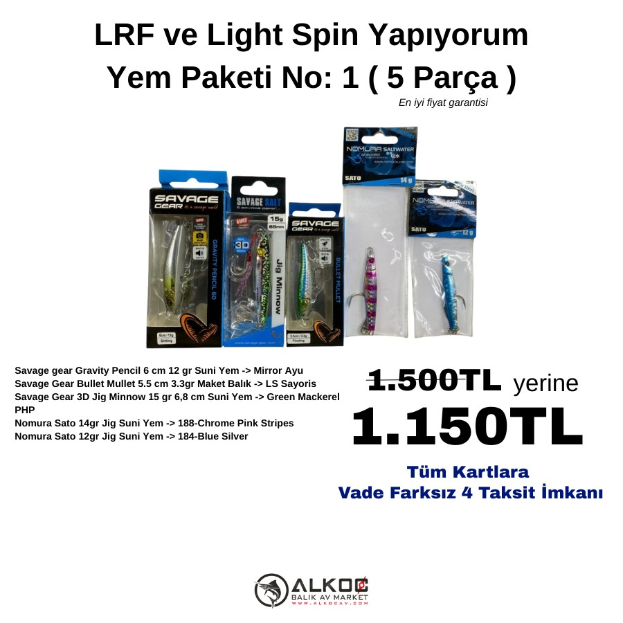 LRF ve Light Spin Yapıyorum Yem Paketi No: 1