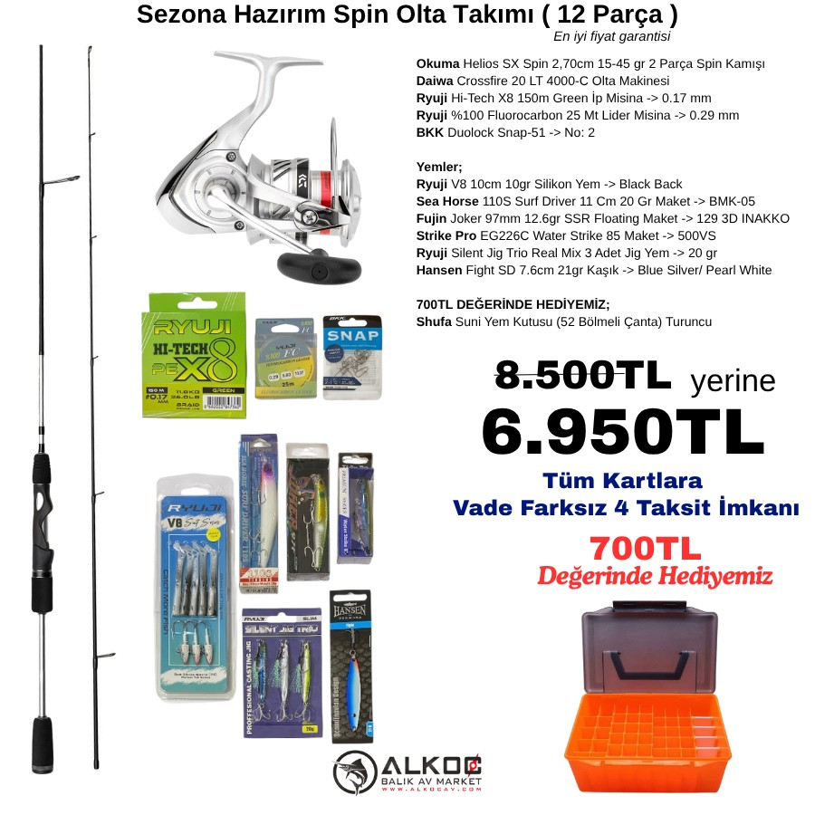 Sezona Hazırım Spin Olta Takımı ( 12 Parça )