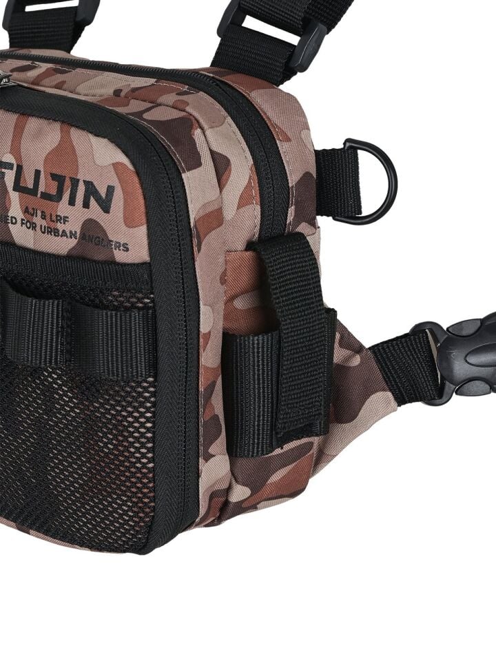 Fujin Tactical Vest Brown Camo Balıkçı Çantası