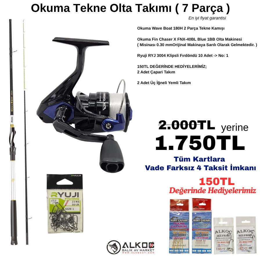 Okuma Tekne Olta Takımı ( 7 Parça )