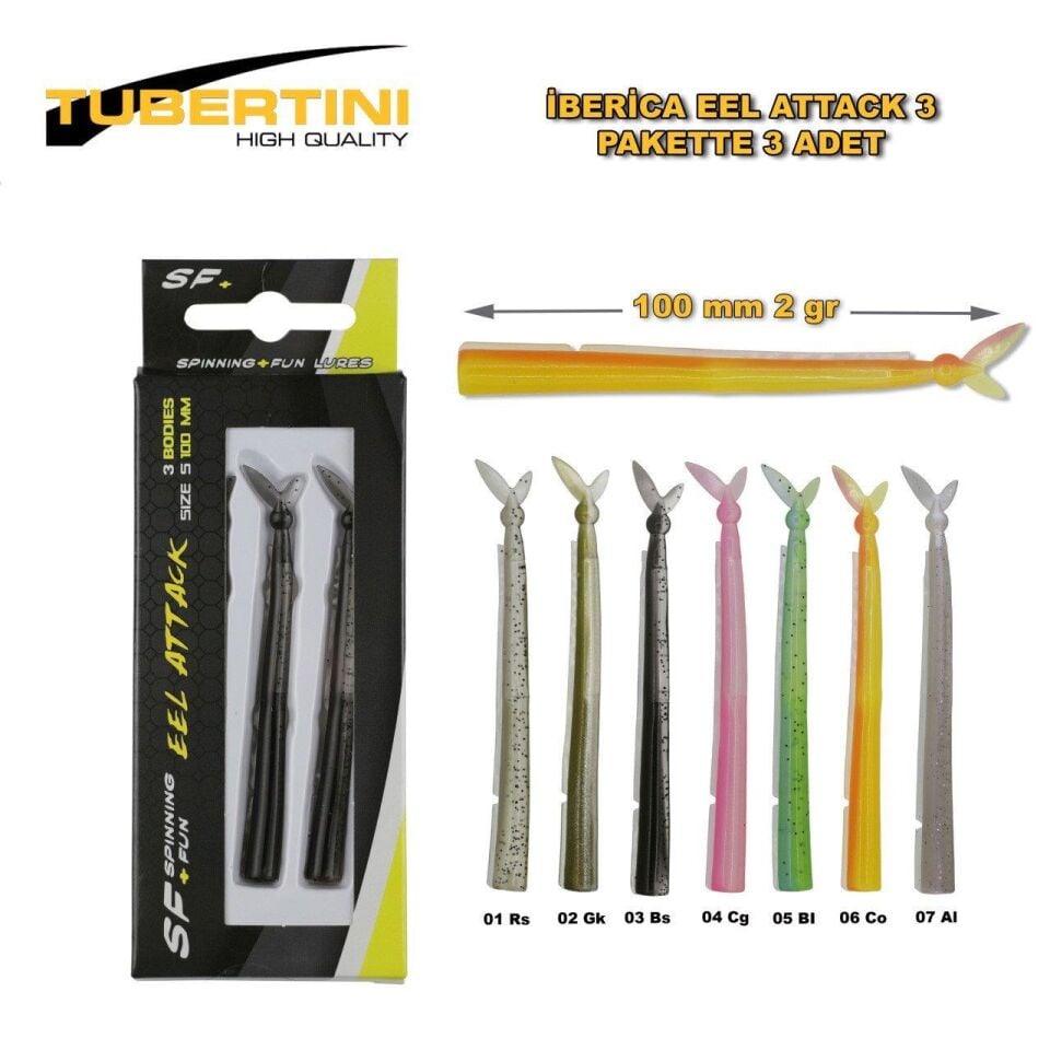 İberica Eel Attack Set 100 Mm Silikon Balık