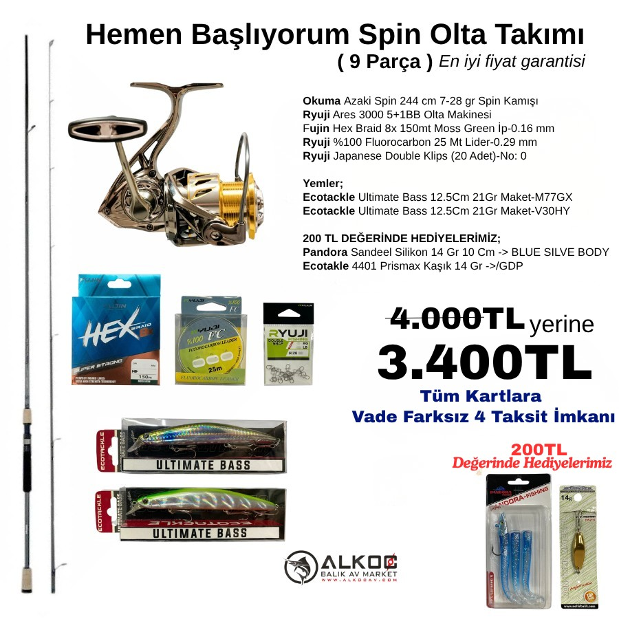 Hemen Başlıyorum Spin Olta Takımı