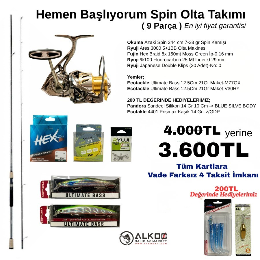 Hemen Başlıyorum Spin Olta Takımı