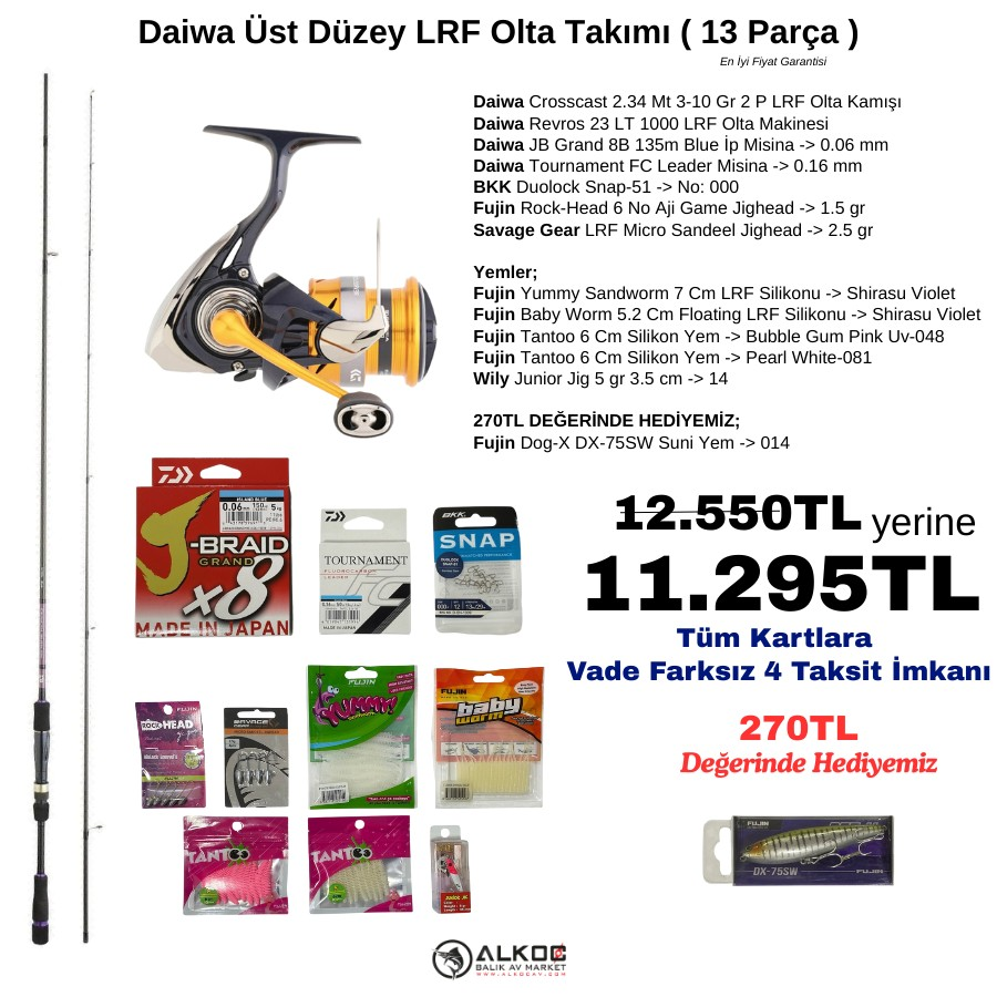 Daiwa Üst Düzey LRF Olta Takımı ( 13 Parça )