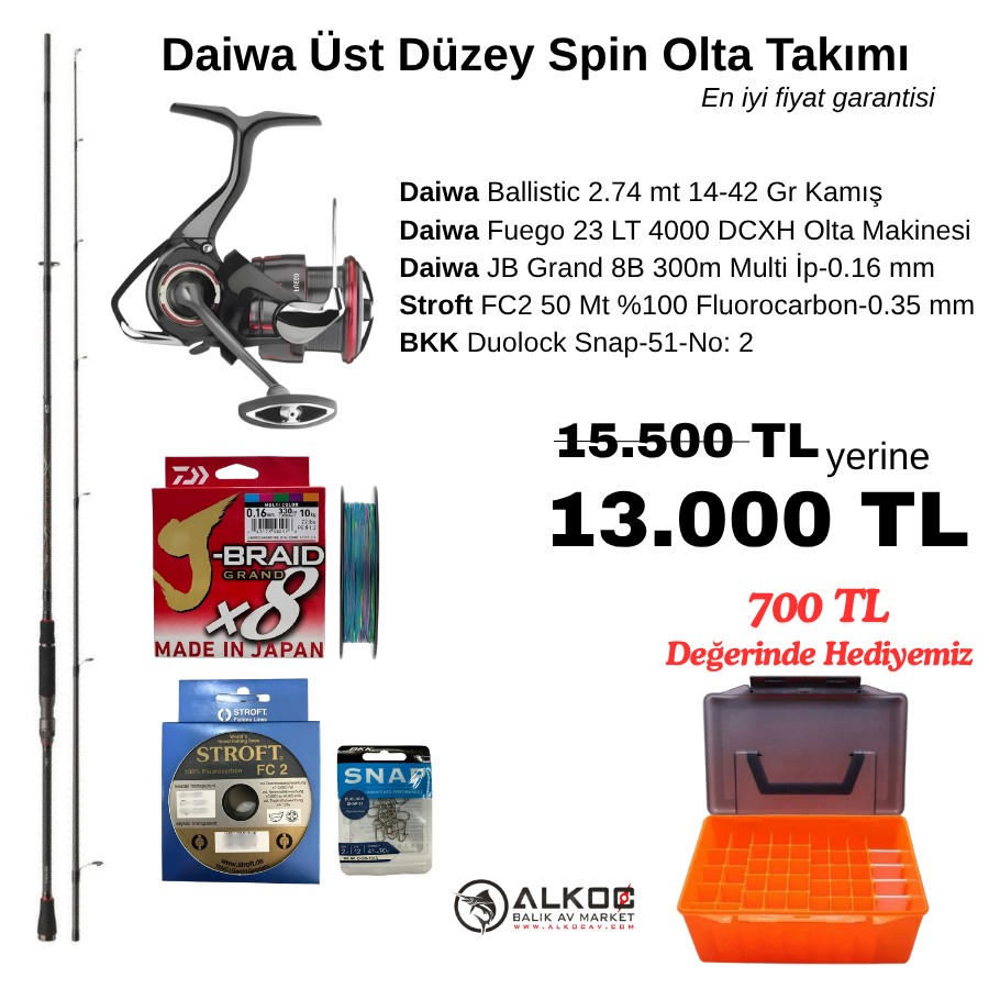 Daiwa Üst Düzey Spin Olta Takımı