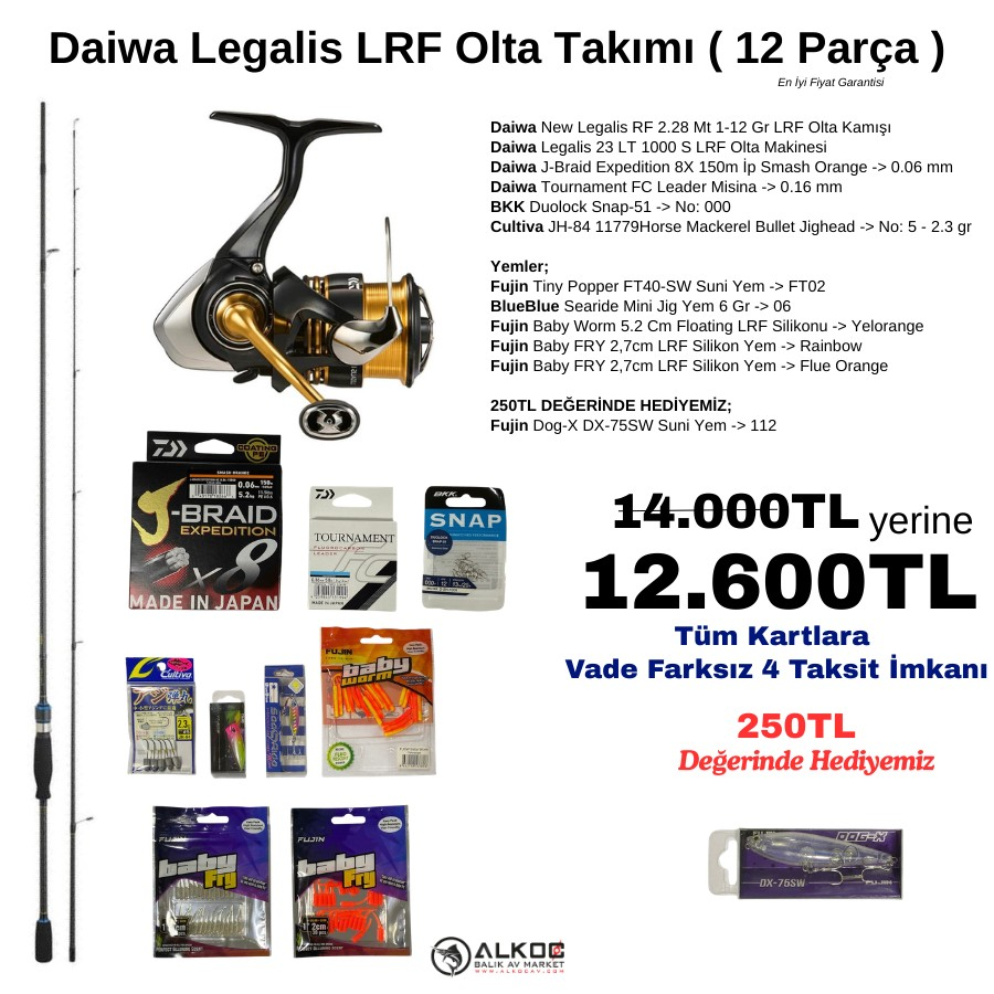 Daiwa Legalis LRF Olta Takımı ( 12 Parça )
