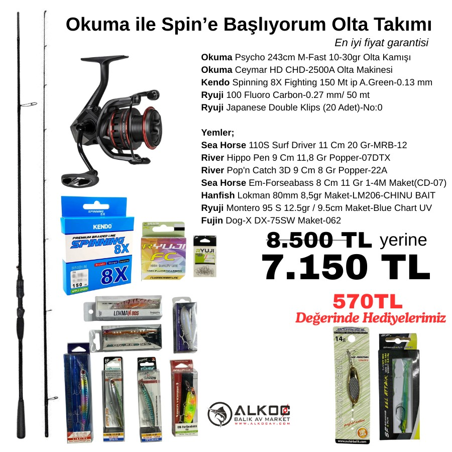 Okuma ile Spin'e Başlıyorum Olta Takımı