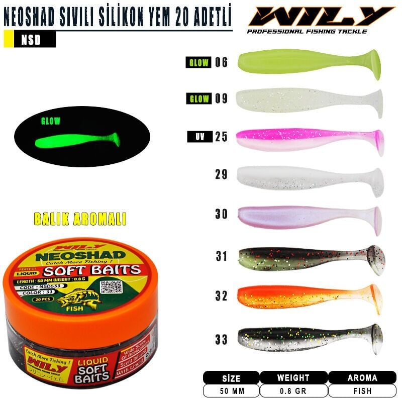 Wily Neoshad Sıvılı Silikon 50 mm 20 Adetl