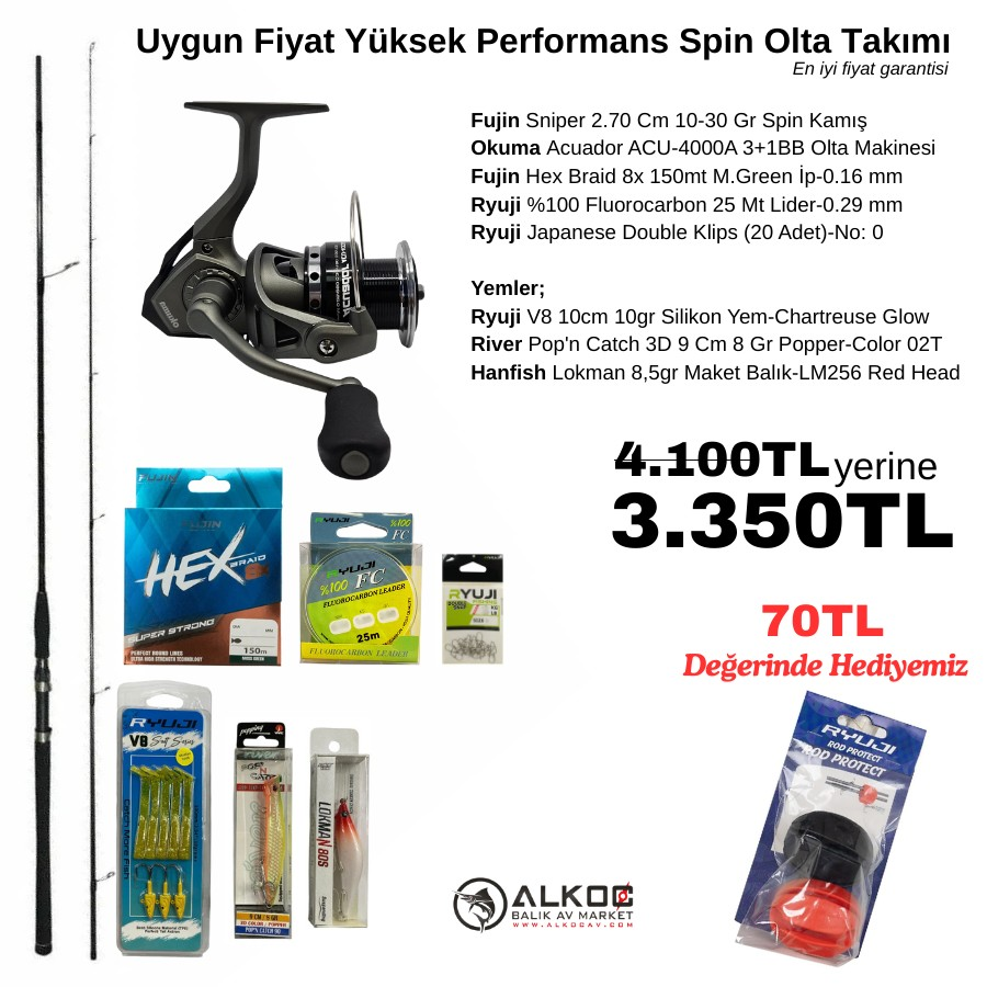 Uygun Fiyat Yüksek Performans Spin Olta Takımı