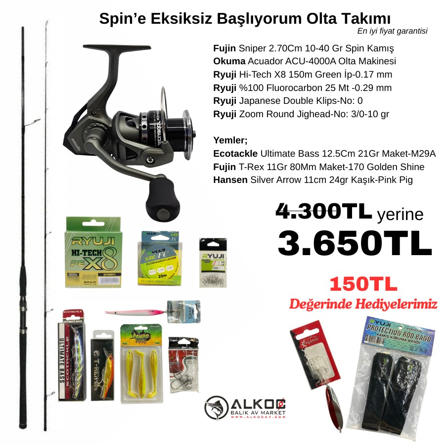 Spin’e Eksiksiz Başlıyorum Olta Takımı