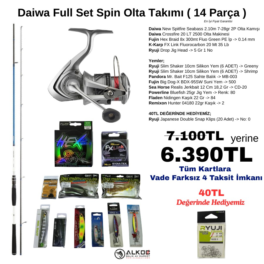 Daiwa Full Set Spin Olta Takımı ( 14 Parça )