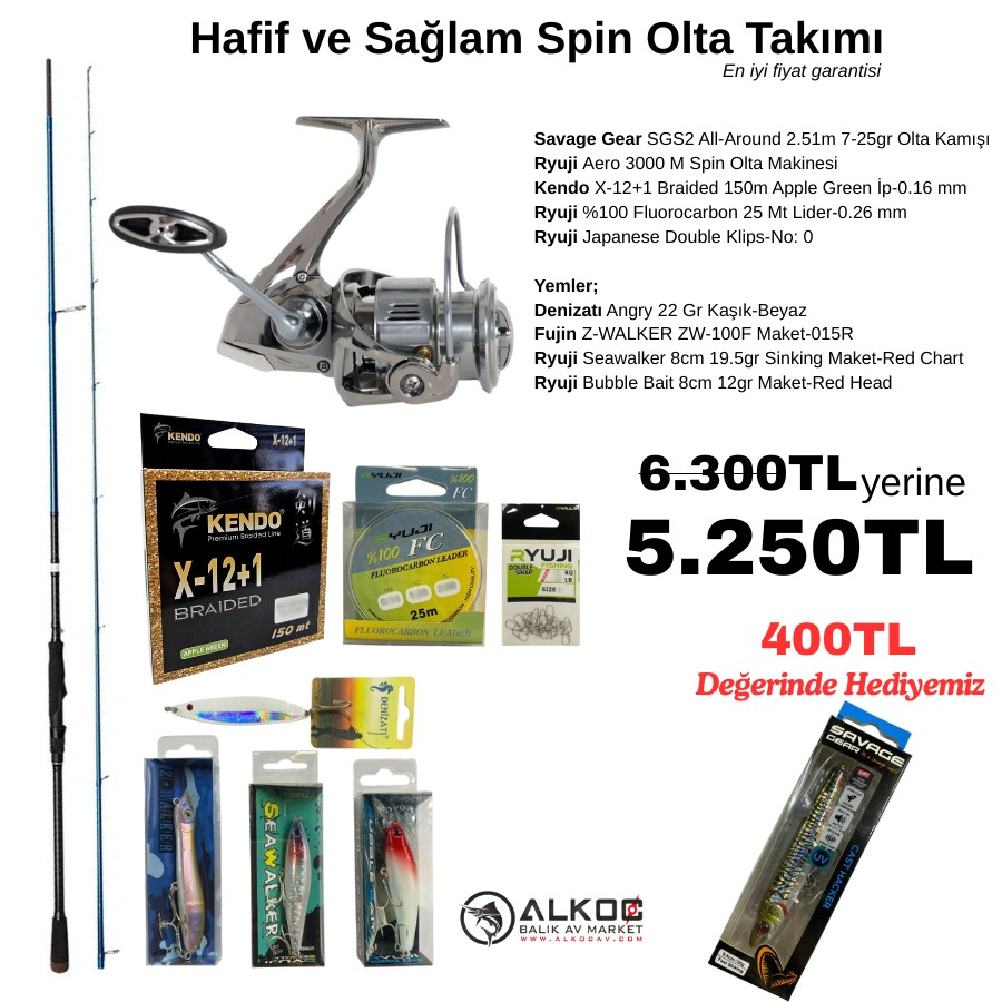 Hafif ve Sağlam Spin Olta Takımı
