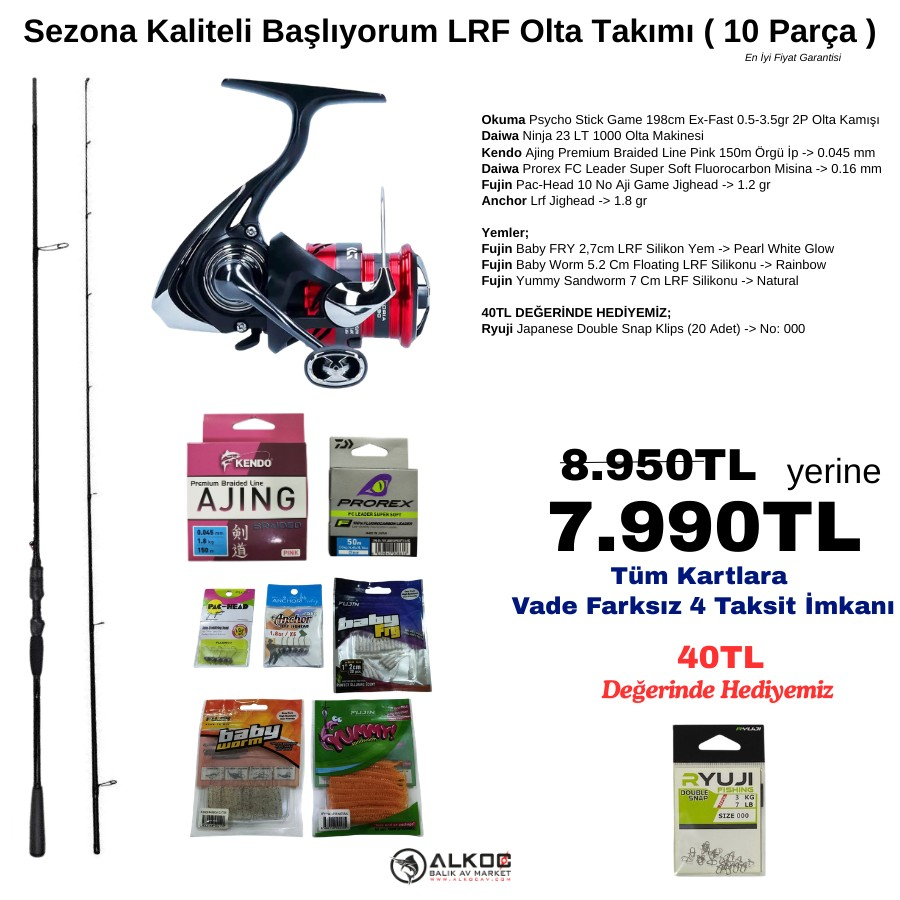 Sezona Kaliteli Başlıyorum LRF Olta Takımı ( 10 Parça )