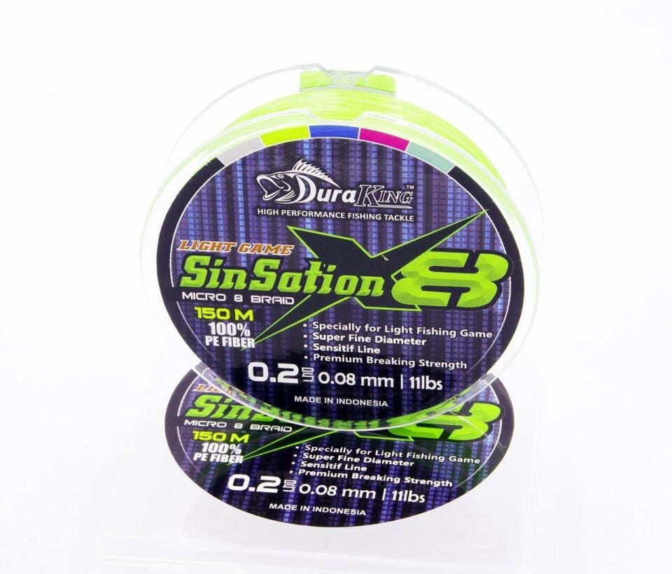 Duraking Sinsation 8X 150mt İp Misina Fluo Green