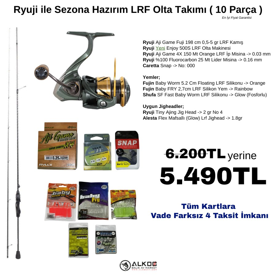 Ryuji ile Sezona Hazırım LRF Olta Takımı ( 10 Parça )