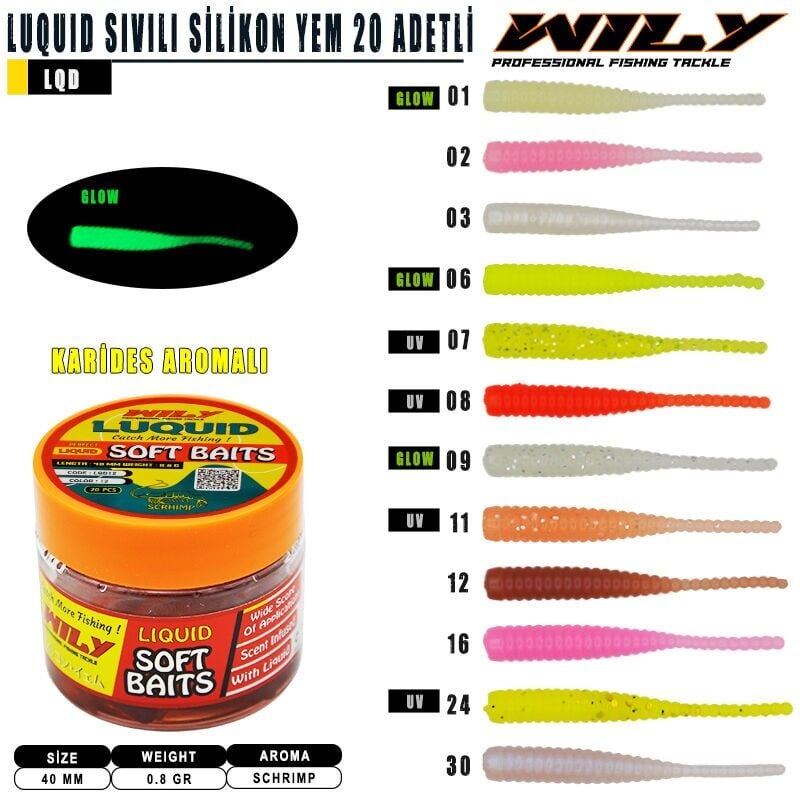 Wily Luquid Sıvılı Silikon 40 mm 20 Adetli