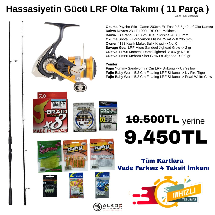 Hassasiyetin Gücü LRF Olta Takımı ( 11 Parça )