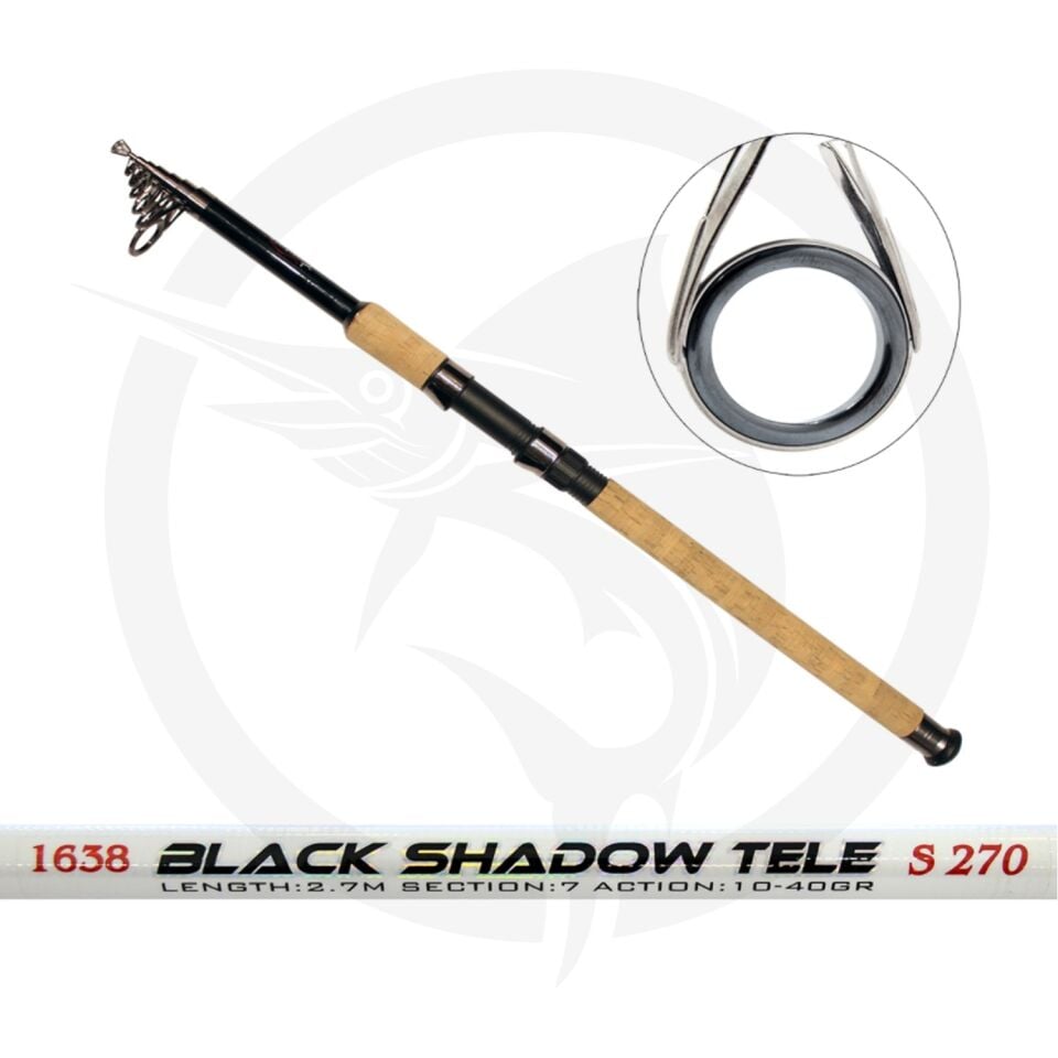 Captain 1638 Black Shadow Tele Spin 270 cm 10-40 Gr Atarlı Kamış