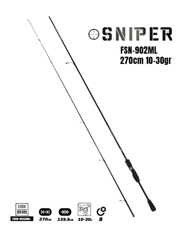 Fujin Sniper 2.70 Cm 10-30 Gr Spin Kamış