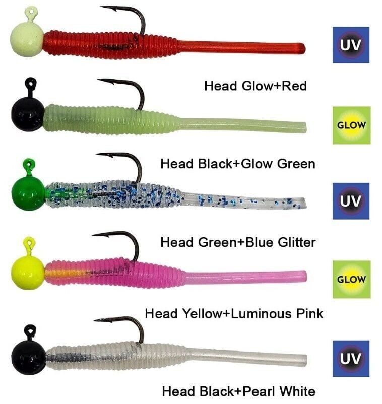 Kendo Hook Worm Jighead+Lrf Silikonu 1 GR+4.5 CM 5 Adet