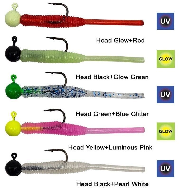 Kendo Hook Worm Jighead+Lrf Silikonu 1 GR+4.5 CM 5 Adet