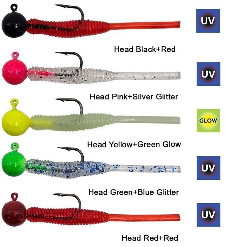 Kendo Hook Worm Jighead+Lrf Silikonu 2 GR+4.5 CM 5 Adet