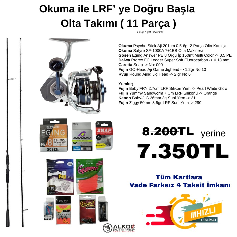 Okuma ile LRF'ye Doğru Başla Olta Takımı ( 11 Parça )