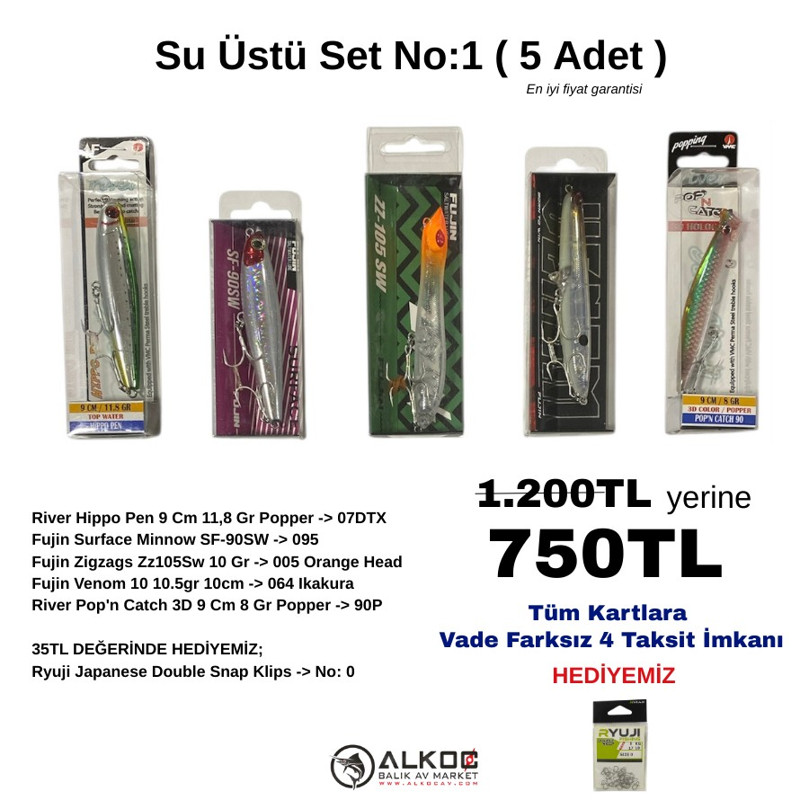 Su Üstü Set No:1 ( 5 Adet )
