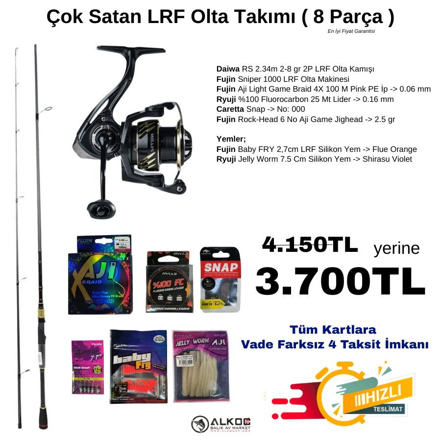Çok Satan LRF Olta Takımı ( 8 Parça )