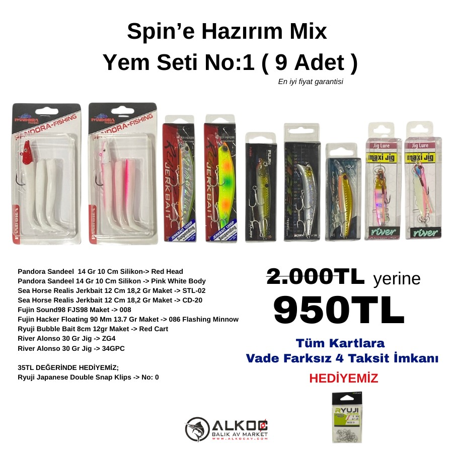 Spin'e Hazırım Mix Yem Seti No:1 ( 9 Adet )