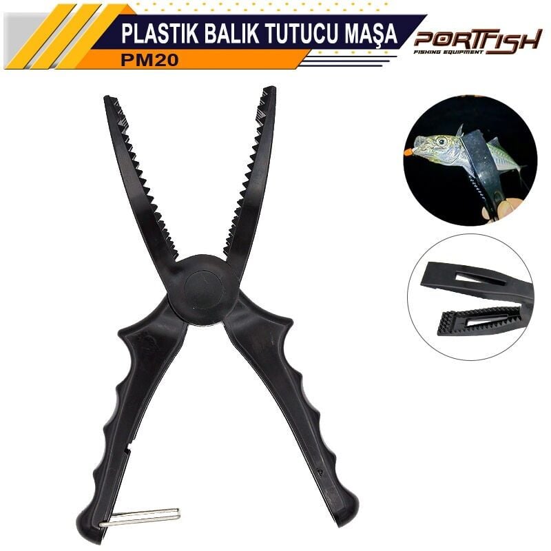 Portfish Plastik Balık Tutucu Maşa Siyah