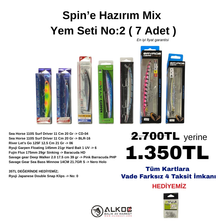 Spin'e Hazırım Mix Yem Seti No:2 ( 7 Adet )