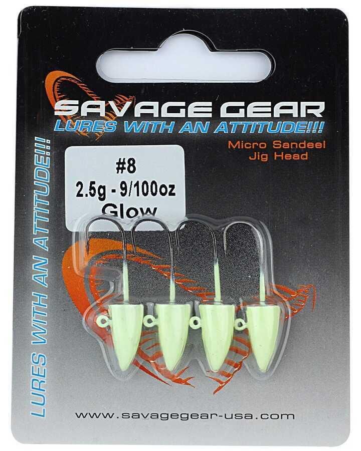 Savage Gear LRF Micro Sandeel Jighead Glow