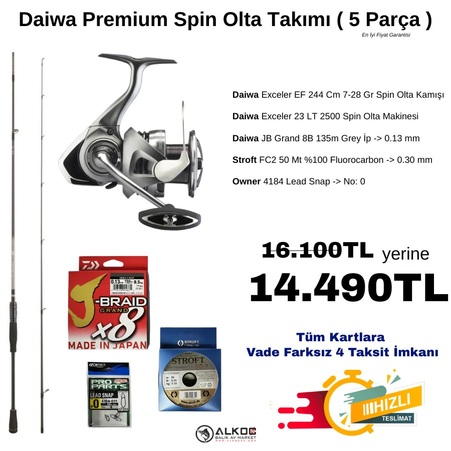 Daiwa Premium Spin Olta Takımı ( 5 Parça )
