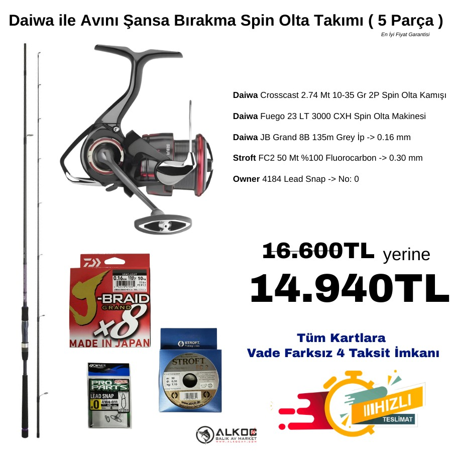 Daiwa ile Avını Şansa Bırakma Spin Olta Takımı