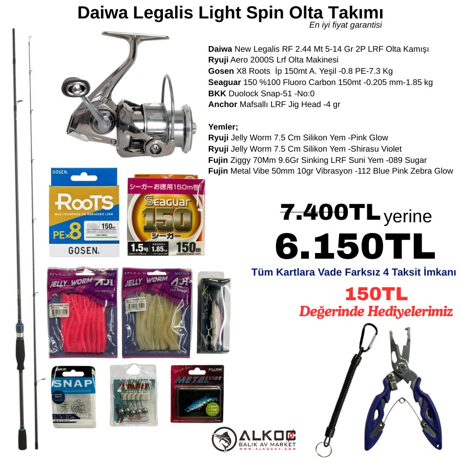 Daiwa Legalis Light Spin Olta Takımı